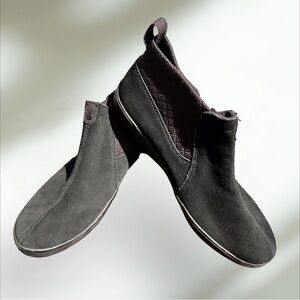Black Suede Booties by Grass Hopper
